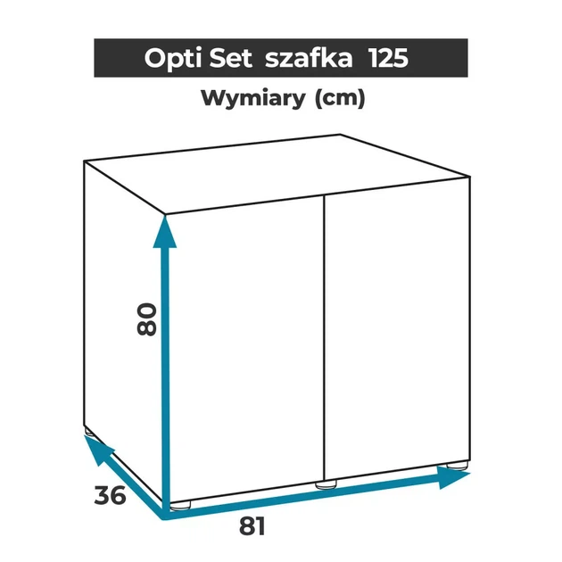 Szafka do akwarium AQUAEL 132636 z drzwiami 80.5 x 35.3 x 80 cm szara (5905546342377) - obraz 5