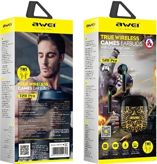 Słuchawki Awei T28 Pro TWS Black (AWE000090) - obraz 3