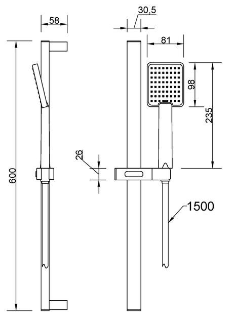 Zestaw prysznicowy Invena Patras AU-31-Z04-G - obraz 2