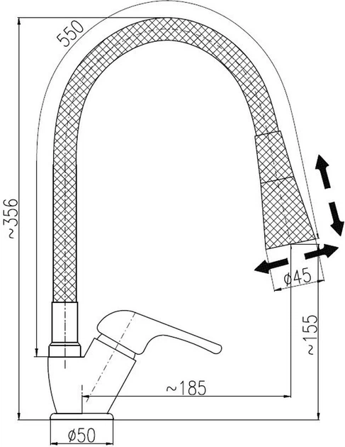 Bateria kuchenna Domoletti DSA506.5/13 Czarny - obraz 2