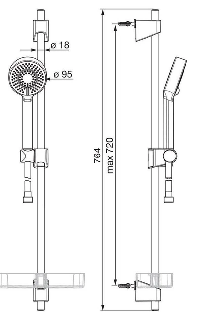 Zestaw prysznicowy Oras Apollo 544-33 - obraz 2