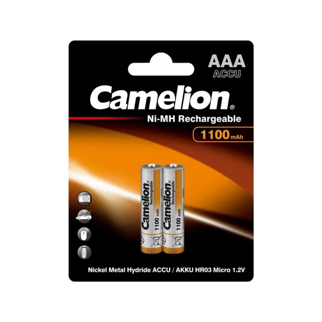 Акумулятор CAMELION Ni-MH ААА HR03 1100mAh 2bl - изображение 2