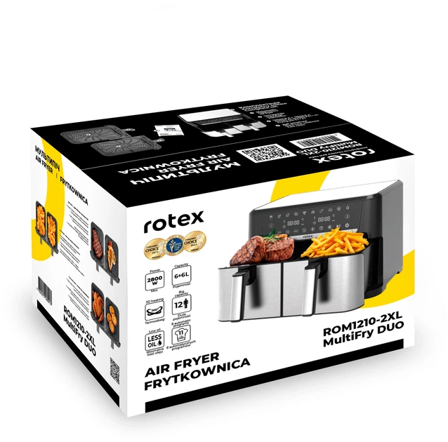 Мультипечь Rotex ROM1210-2XL MultiFry DUO – фото, отзывы
