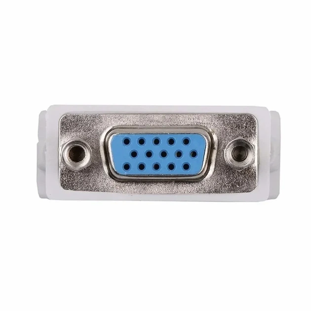 Переходник DVI-I 24+5pin to VGA 15pin белый - изображение 5