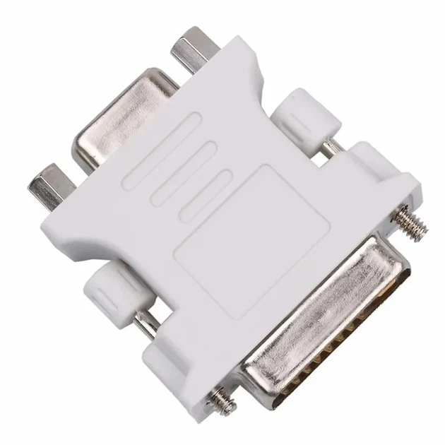 Переходник DVI-I 24+5pin to VGA 15pin белый - изображение 6