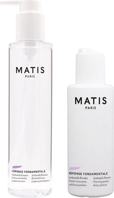 Zestaw do pielęgnacji twarzy Matis Reponse Fondamentale Authentik Puder oczyszczający delikatny 50 g + Tonik oczyszczający 200 ml (3579209010280) - obraz 2
