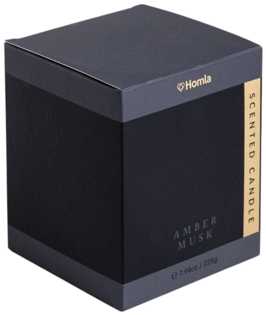 Świeca zapachowa Homla Sleek Leather Amber Musk 225 g (5906496708541) - obraz 5