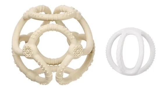 Grzechotka z gryzakiem Nattou Beige and white (5414673874373) - obraz 2