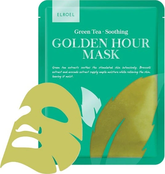 Маска для обличчя Elroel Golden Hour Green Tea заспокійлива 25 г (8809647113232) - зображення 2
