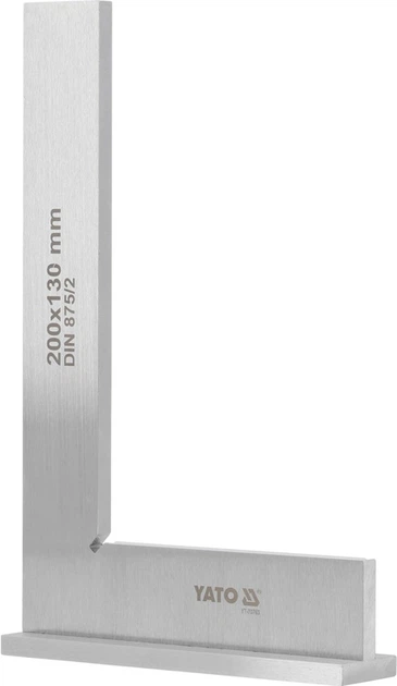 Kątownik ślusarski YATO ze stopką 200 x 130 mm kl. II (YT-70763) - obraz 2