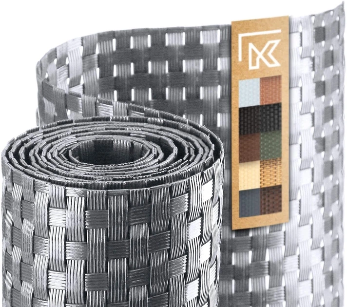 Парканна стрічка Kadax 19 x 255 см Світло-сіра (K2890) - зображення 3