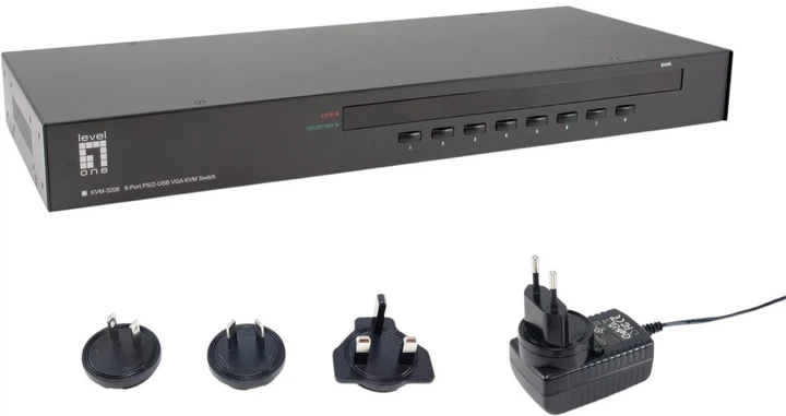 КVM-перемикач LevelOne KVM-3208 8-Port PS/2-USB VGA KVM (4015867229385) - зображення 5