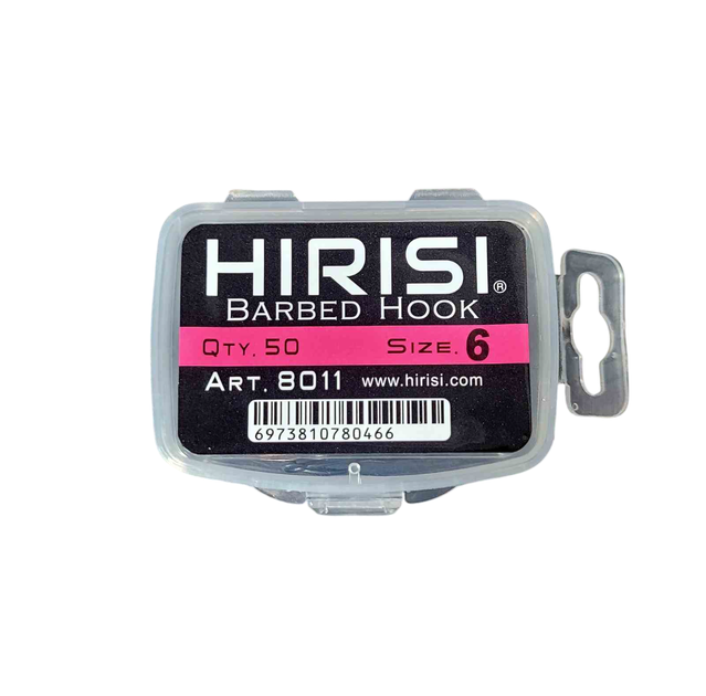 Крючки рыболовные HIRISI 8011 6 (Упаковка 50 шт) - Фото 1 Крючки рыболовные HIRISI 8011 6 (Упаковка 50 шт) - изображение 1
