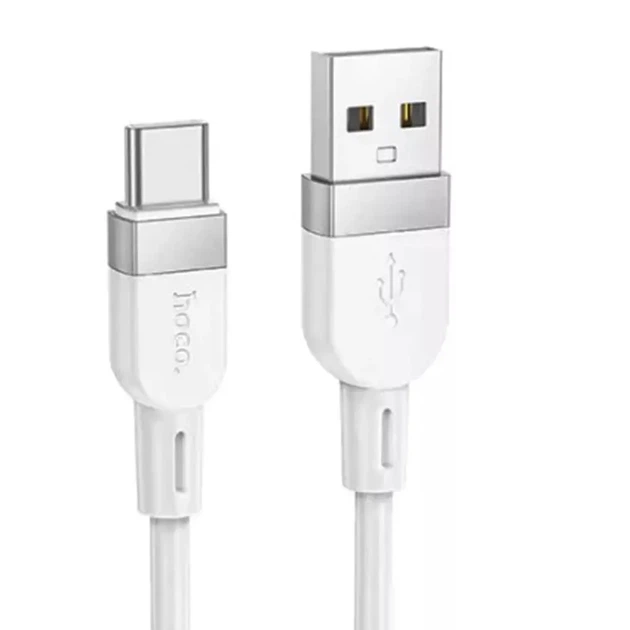 Кабель HOCO X109 USB to Type-C silicone 3A 1m білий - изображение 3