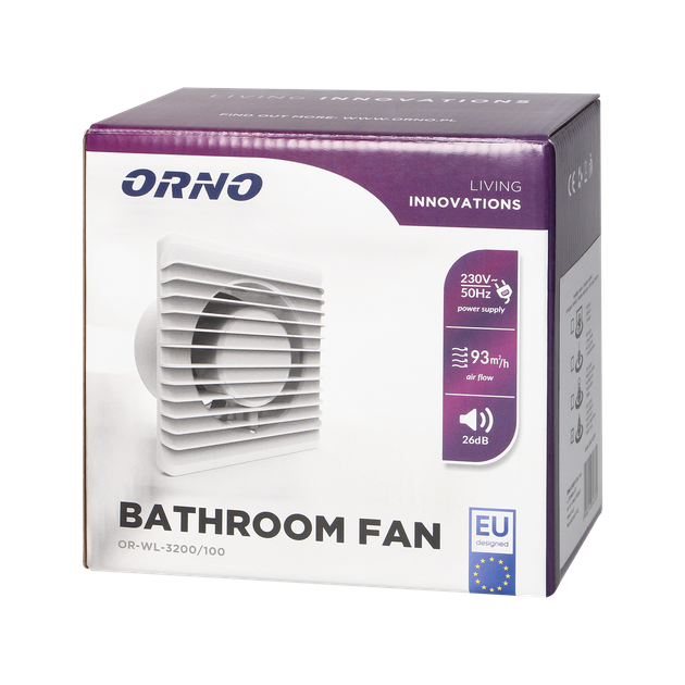 Вытяжной вентилятор в ванную комнату OR-WL-3200/100/HT ORNO - изображение 2