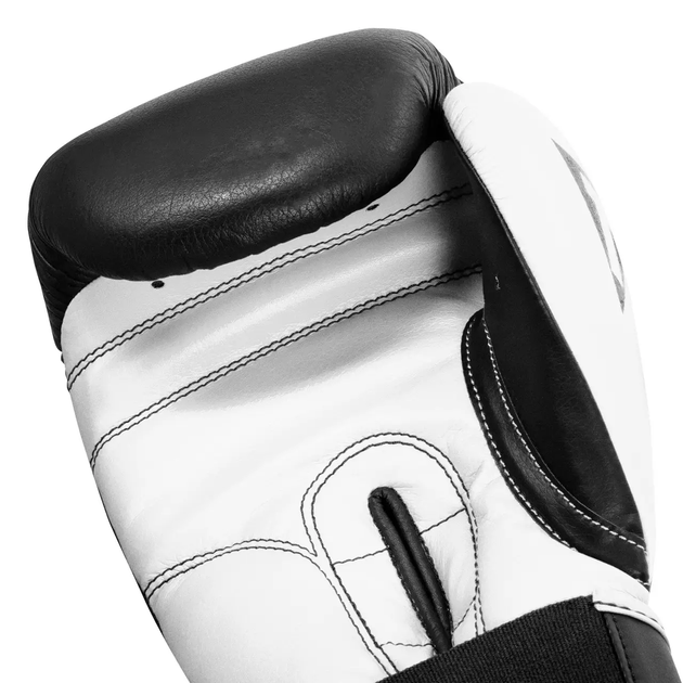 Рукавички боксерські шкіряні з бинтами TITLE Boxing Dynamic Strike розмір 12 унцій, чорно-білі - изображение 4