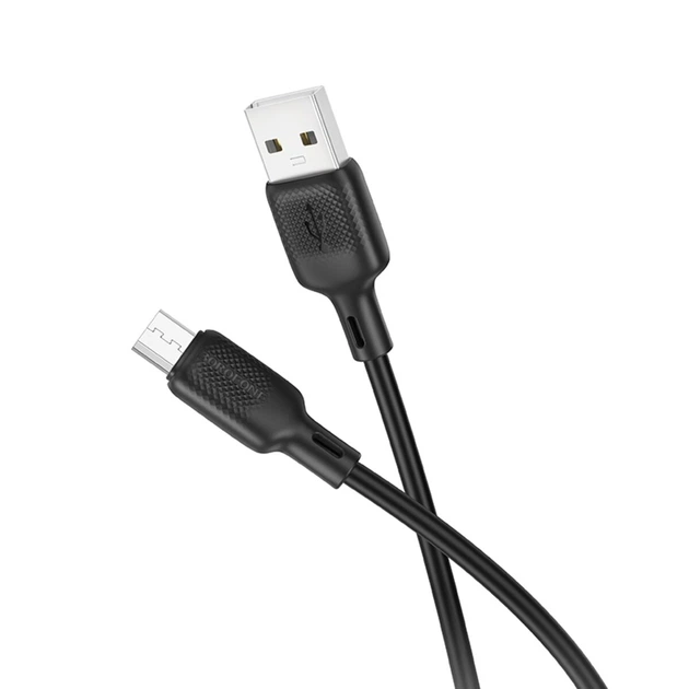 Кабель BOROFONE BX113 Lenny silicone charging data cable Micro(L=3M) Black (6941991115547) - Фото 2 Кабель BOROFONE BX113 Lenny silicone charging data cable Micro(L=3M) Black (6941991115547) - изображение 2