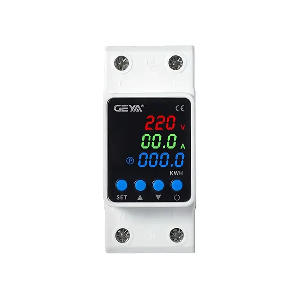 Электронное реле напряжения и тока GEYA GPS6-VAK 2P 63A со