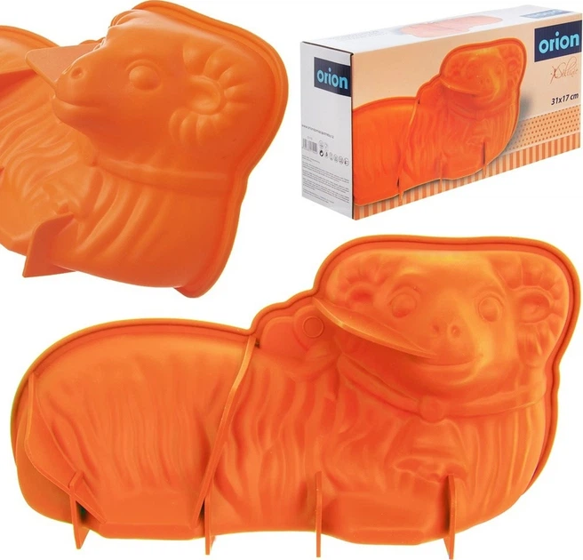 Forma do pieczenia Orion Sillinie silikonowa baranek pomarańczowa 31 x 17 x 9 cm (151735) (8592381170042) - obraz 8