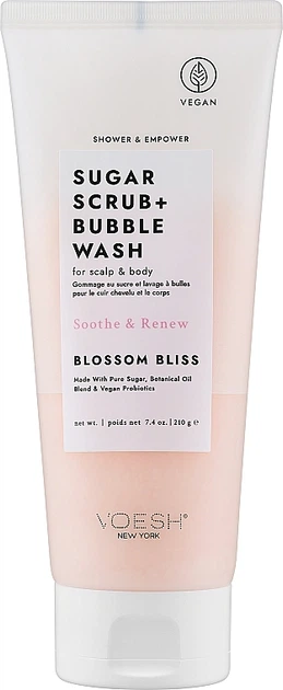 Peeling do ciała i skóry głowy Voesh Blossom Bliss oczyszczający 210 g (818463021810) - obraz 1