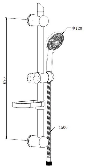 Душовий гарнітур Domoletti DX611HC - зображення 2