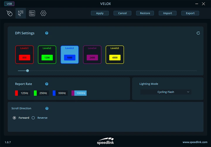 Миша Speedlink Velox Rechargeable RGB Gaming Mouse Wireless Black (4027301846935) - зображення 9