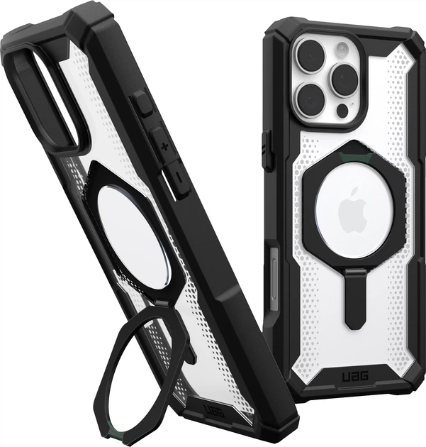 Etui plecki Urban Armor Gear Plasma XTE MagSafe do Apple iPhone 16 Pro Black/Clear (11447411404G) - obraz 1