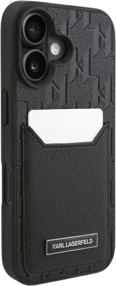 Панель Karl Lagerfeld Cardslots Monogram для iPhone 16 Black (3666339319243) - зображення 4