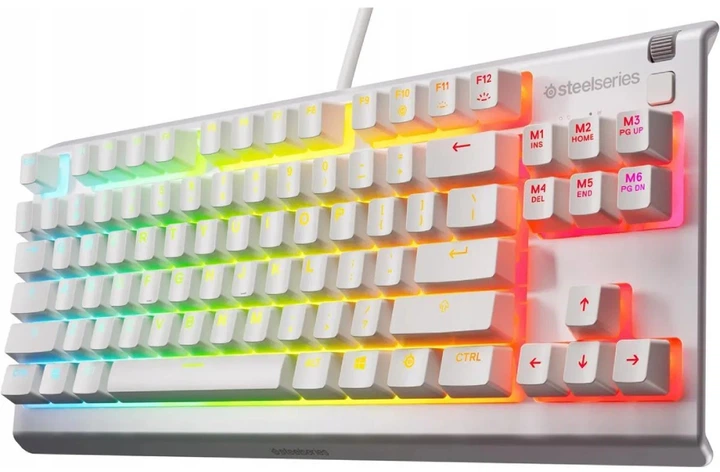 Klawiatura przewodowa SteelSeries Apex 3 TKL USB White (SS64819) - obraz 2