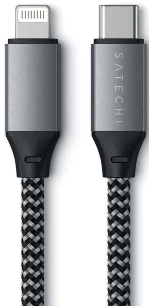 Кабель синхронізації Satechi USB Type-C to Lightning Cable 0.25 м Space Gray (ST-TCL10M) - зображення 3
