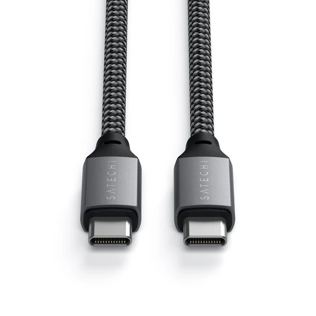 Кабель синхронізації Satechi USB-C to USB-C 100W Space Gray (2 m) (ST-TCC2MM) - зображення 3