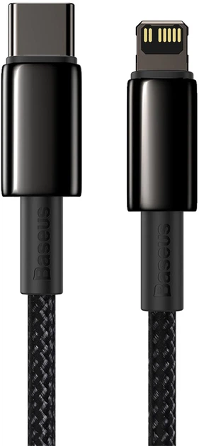 Kabel Baseus Tungsten Gold Fast Charging Data Cable Type-C to iP PD 20W 2 m Black (CATLWJ-A01) - obraz 1