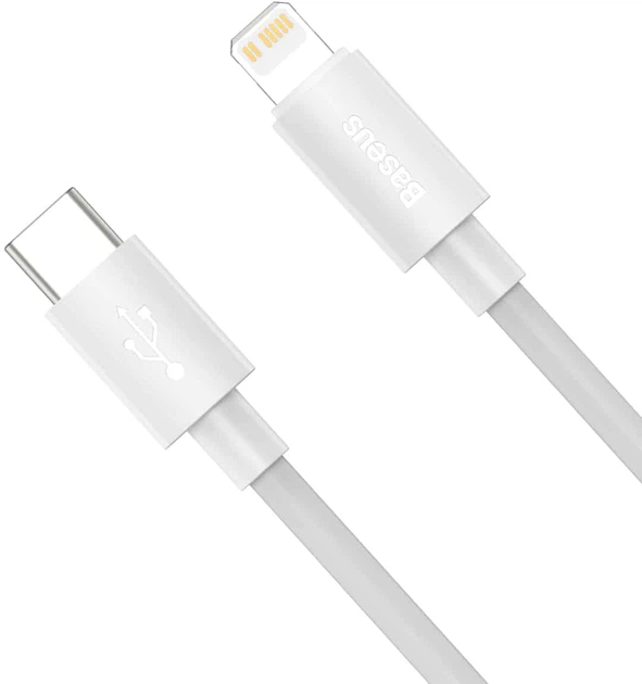 Kabel Baseus Simple Wisdom Data Cable Kit USB to iP PD 20W 2PCS/Set 1.5 m White (TZCATLZJ-02) - obraz 2