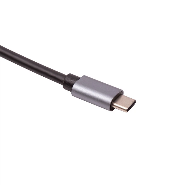 Перехідник PowerPlant USB 3.0 2 порта + 1 порт Type-C USB 3.1 + Gigabit Ethernet + HDMI (CA910557) - зображення 3