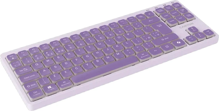 Klawiatura przewodowa Canyon OnType 10 TKL Low Profile USB Violet (CNS-HKB10V) - obraz 3