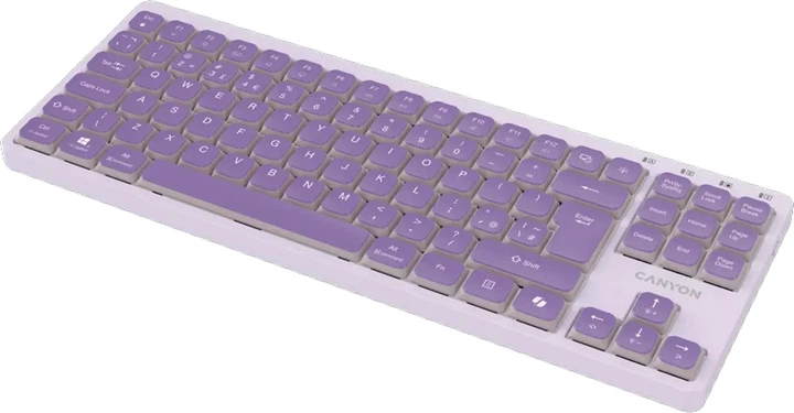 Klawiatura przewodowa Canyon OnType 10 TKL Low Profile USB Violet (CNS-HKB10V) - obraz 4