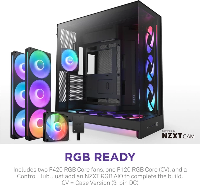 Obudowa NZXT H9 Flow RGB+ Black (CM-H92FB-P1) - obraz 4