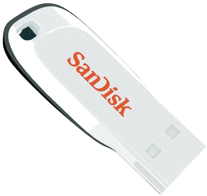 Pendrive SanDisk Cruzer Blade 16GB USB 2.0 White (SDCZ50C-016G-B35W) - obraz 1