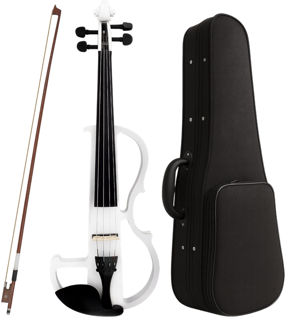 Skrzypce elektryczne MusicMate MM-VN200-W StradiVolt - obraz 3