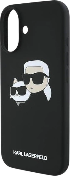 Etui plecki Karl Lagerfeld Silicone Double Heads Print MagSafe do iPhone 16 Plus Black (3666339319533) - obraz 6