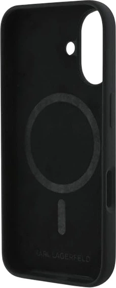Etui plecki Karl Lagerfeld Silicone Double Heads Print MagSafe do iPhone 16 Plus Black (3666339319533) - obraz 7