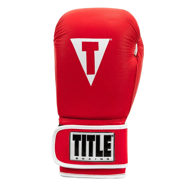 Рукавички боксерські шкіряні з бинтами TITLE Boxing Pro Style 3.0 розмір 12 унцій, червоно-білі - изображение 4