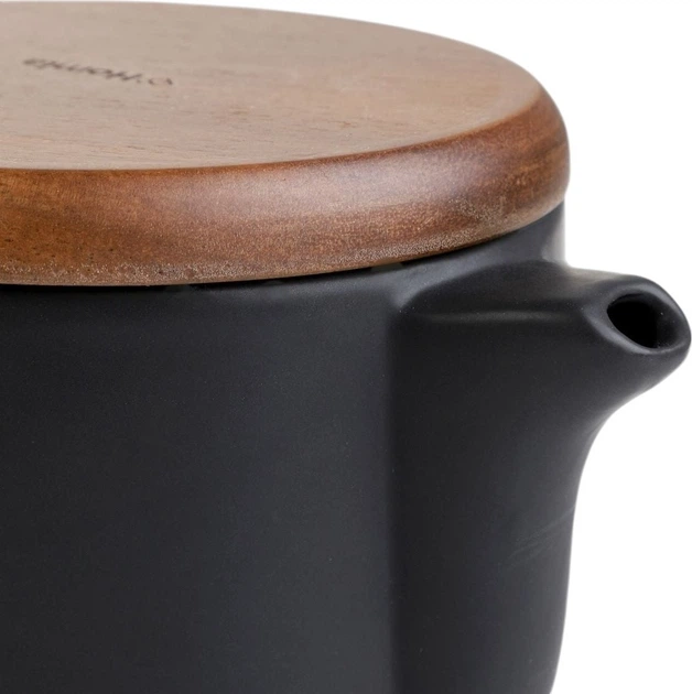 Заварювальний чайник Homla Talosa з кам'яної кераміки Чорний 600 мл (5904183875583) - зображення 4