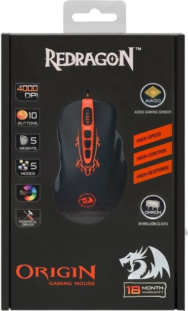 Миша Redragon Origin USB Black (6950376703439) - зображення 6
