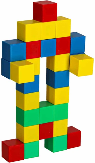 Klocki magnetyczne KIK Szescienne Kostka Szescian Figury Magnes 64 el. (5903039752689) - obraz 3