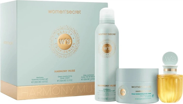 Zestaw kosmetyków pielęgnacyjnych Women'Secret Harmony Muse Peeling do ciła 200 ml + Olejek do ciła 100 ml + Pianka pod prysznic 200 ml (8436611103304) - obraz 1