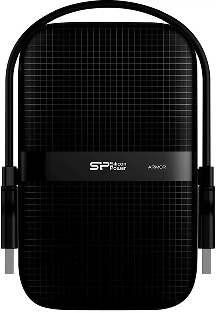 Жорсткий диск Silicon Power Armor A60 2 TB SP020TBPHDA60S3A 2.5 USB 3.2 External Black (955555910724465) - Уцінка - зображення 1