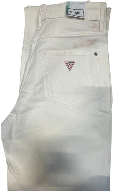Jeansy regular fit damskie Guess W2GA73D4IF2 28-32 Białe (7628067239039) (955555905202196) - Outlet - obraz 2