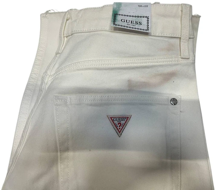 Jeansy regular fit damskie Guess W2GA73D4IF2 28-32 Białe (7628067239039) (955555905202196) - Outlet - obraz 4