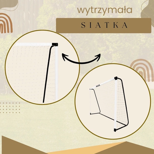 Футбольні ворота Springos SG0013 для тренувань з металевою сіткою 300 x 200 x 90 см (5907719478630) - зображення 11